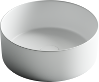 Умывальник чаша накладная круглая (цвет Белый Матовый) Element 358x358x137мм