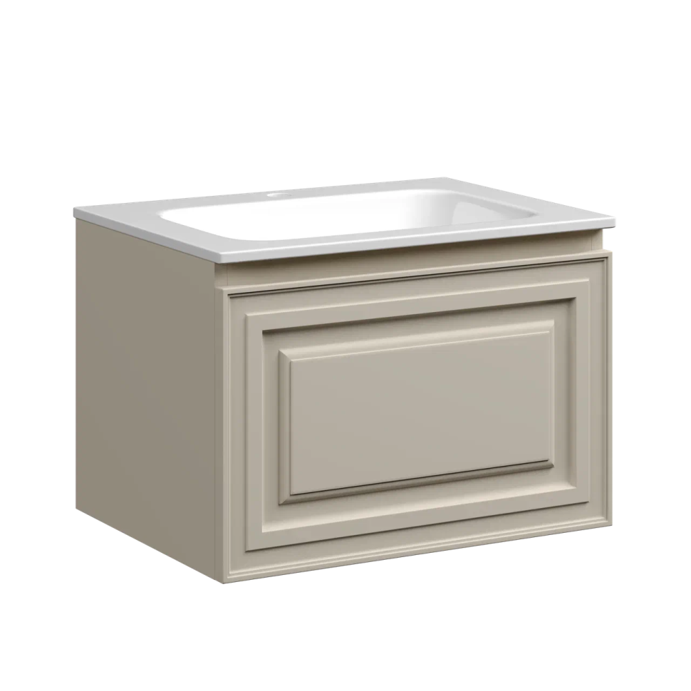 Тумба подвесная SANCOS Very 590х445х406, c одним ящиком оснащенным доводчиками, Beige Soft , арт.VR60CE