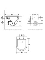 AQM2002MW Унитаз подвесной с сиденьем SoftClose, технология смыва Rimless, скрыт. крепеж. Белый мат