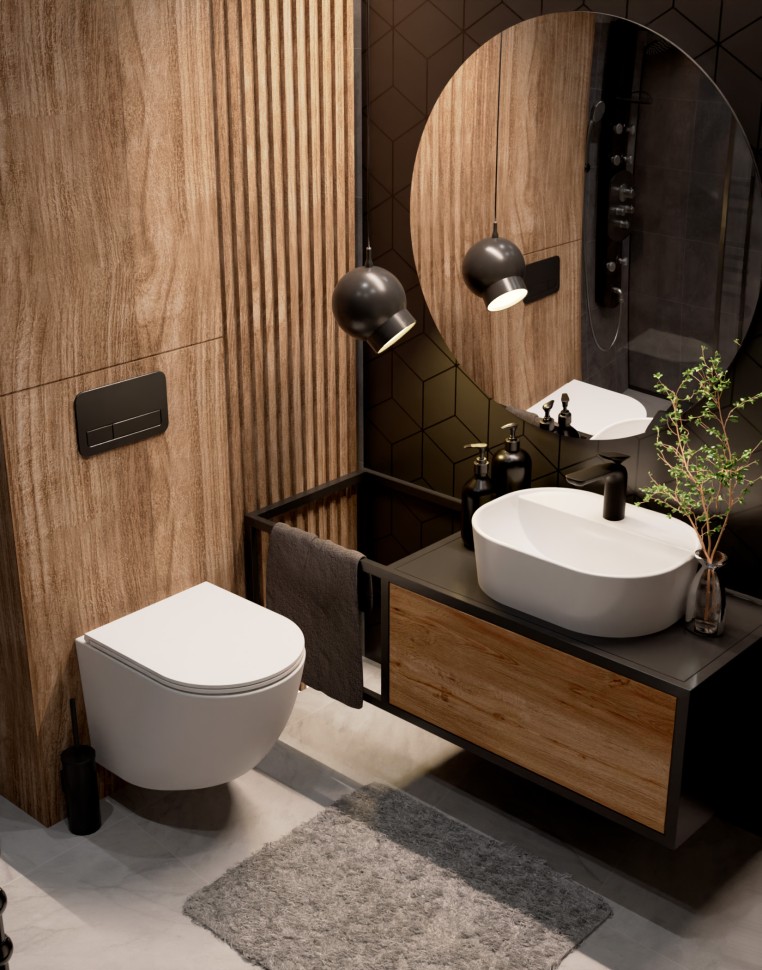 AQM2002MW Унитаз подвесной с сиденьем SoftClose, технология смыва Rimless, скрыт. крепеж. Белый мат