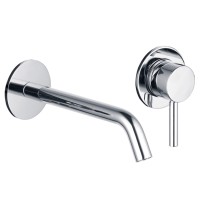 AQM 6215CR Siena Смеситель для раковины настенный на 2 отв. 180мм, внутр. монт часть в компл., Хром