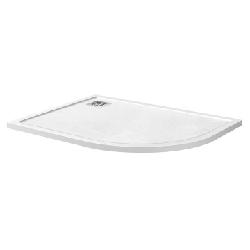 Душевой поддон из искусственного мрамора в комплекте с сифоном BelBagno UNO TRAY-MR-UNO-RH-120/80-550-35-W-L-CR