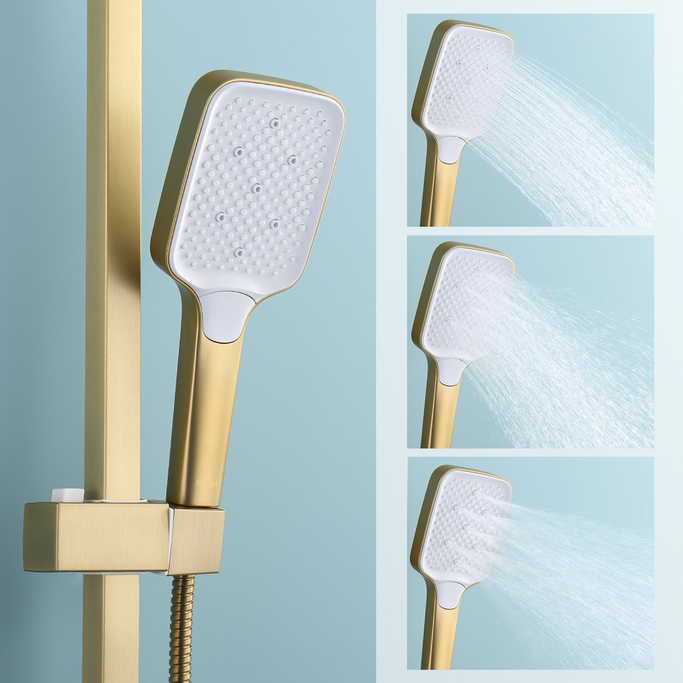 Душевая система Raglo для ванны и душа, золотой сатин