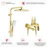 Душевая система Raglo для ванны и душа, золотой сатин