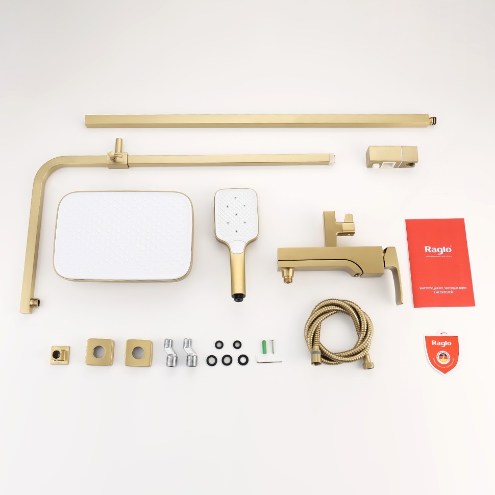 Душевая система Raglo для ванны и душа, золотой сатин