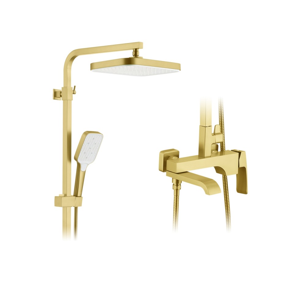Душевая система Raglo для ванны и душа, золотой сатин