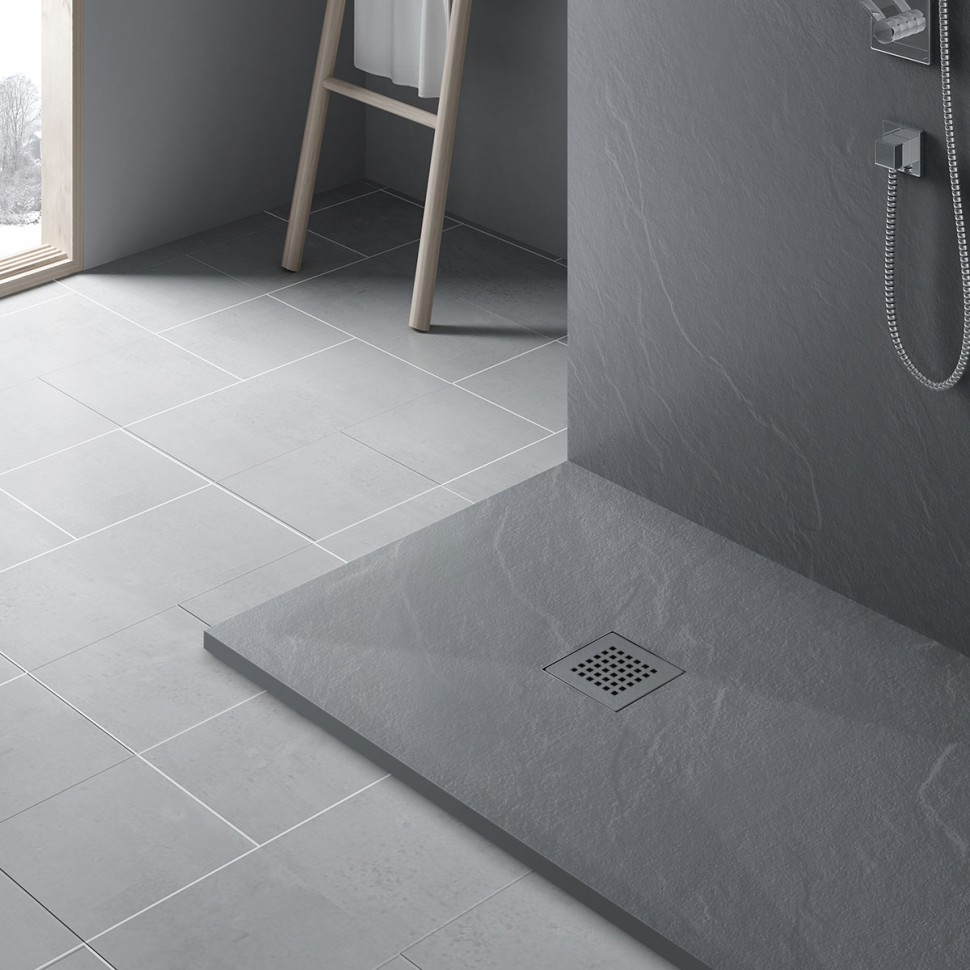 Поддон для душа из искусственного камня VST-4SR1010G, 1000*1000*25, серый