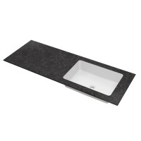 Столешница Vincea из натурального мрамора с интегрированной раковиной VWTB-4LX140VB-R,правая,черный Версаче