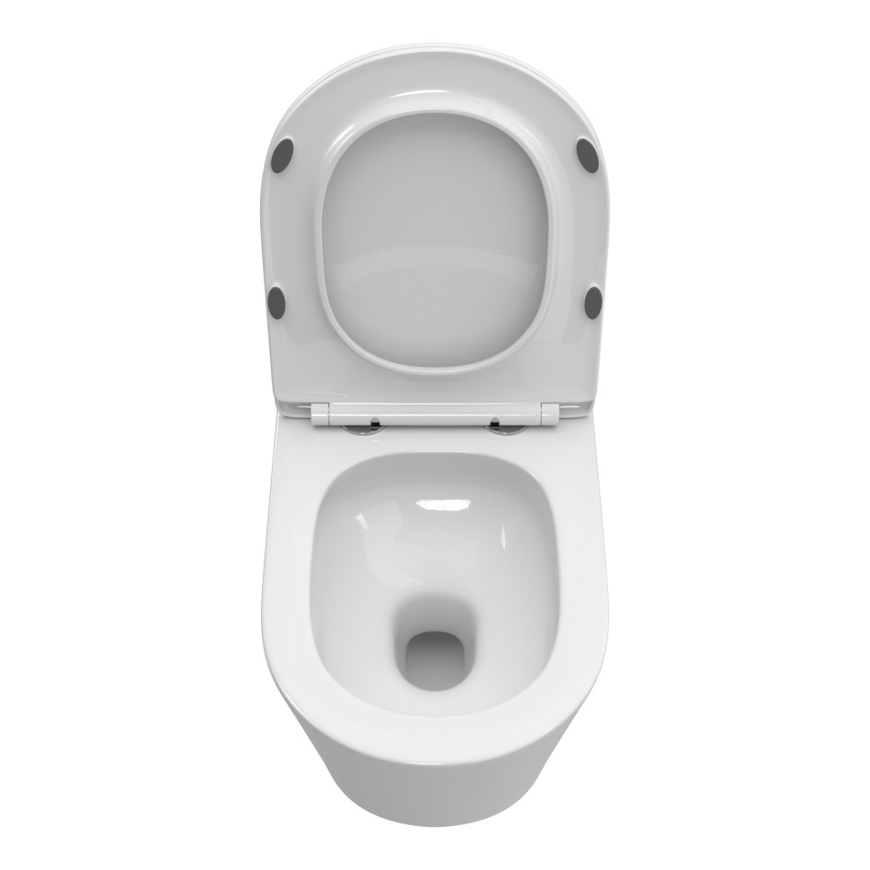 Унитаз подвесной безободковый с сиденьем и смывом TORNADO BelBagno TRE-TOR BB5180CH-TOR/SC