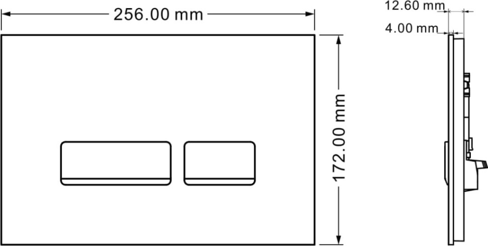 Комплект 2в1 IBERICA BLANCA инсталляция SILENCIO MINI, кнопка смыва CRYSTAL-R белый (IB.001M.221)
