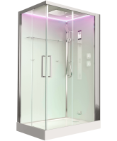 Timo Premium HELKA H-515L-T-CH/C душевая кабина (90*120*220), шт, стульчик прозрачный