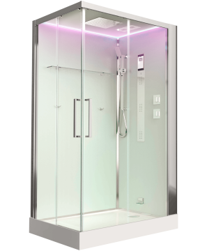 Timo Premium HELKA H-515L-T-CH/C душевая кабина (90*120*220), шт, стульчик прозрачный