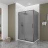 Душевой угол Veconi Ottimo P20SP GR, 1100х1000х1900 графит брашинг, стекло тонированное матовое