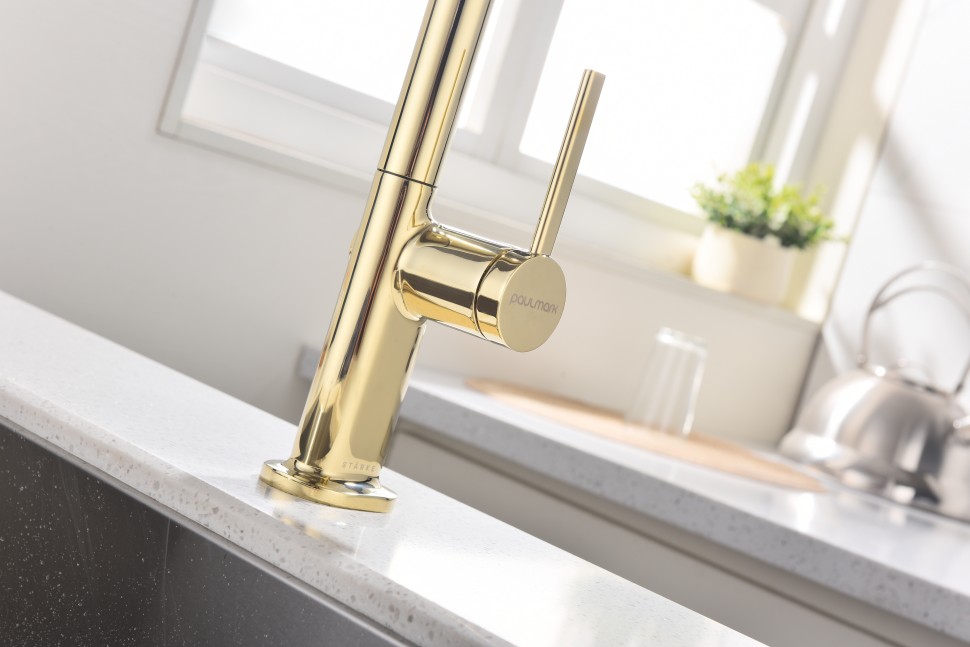 Смеситель для кухни Neo, золото, Ne214419-G, Starke-Paulmark