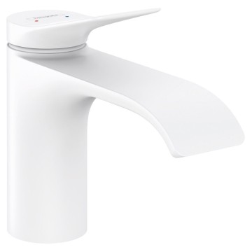 Смеситель для раковины Hansgrohe Vivenis со сливным гарнитуром 75010700, белый матовый