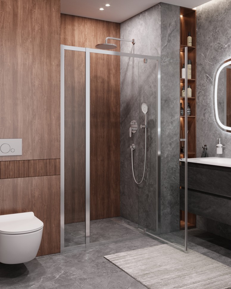 Душевая дверь CEZARES MOLVENO-BA-11-80+30-C-Cr-IV