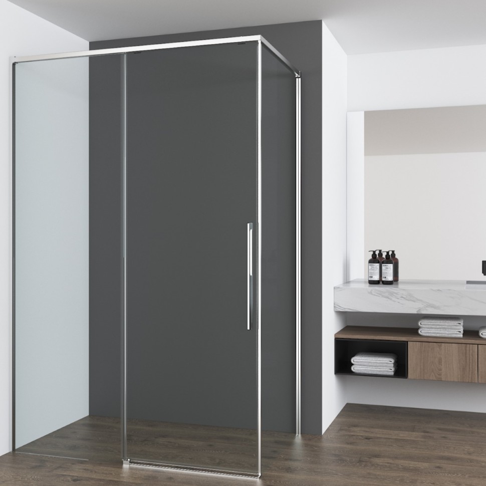 Душевой уголок Ultima VSR-7UL9014CL, 1400*900, хром, стекло прозрачное