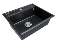 Мойка STEPIA 60, IT-GRANIT, PM115951-BLM, черный металлик, 590х510, Paulmark