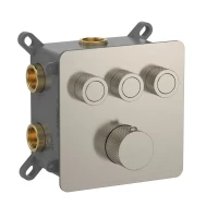 Смеситель с термостатом встраиваемый на 3 потребителя комплект с монтажной частью AQM8812BN