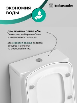 Унитаз Kingston 147K19002RS (620*360*810) напольный БЕЗОБОДКОВЫЙ, с тонкой крышкой, 3 места