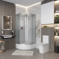 Душевая кабина Niagara Classic NG-3302-14BKT (100х100х210) средний поддон(26см),стекло матовое,4 места