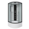 Душевая кабина Niagara Classic NG-6707-14G (80х80х215) высокий поддон(40см),черный,стекло прозрачное,4 места