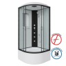 Душевая кабина Niagara Classic NG-6707-14G (80х80х215) высокий поддон(40см),черный,стекло прозрачное,4 места