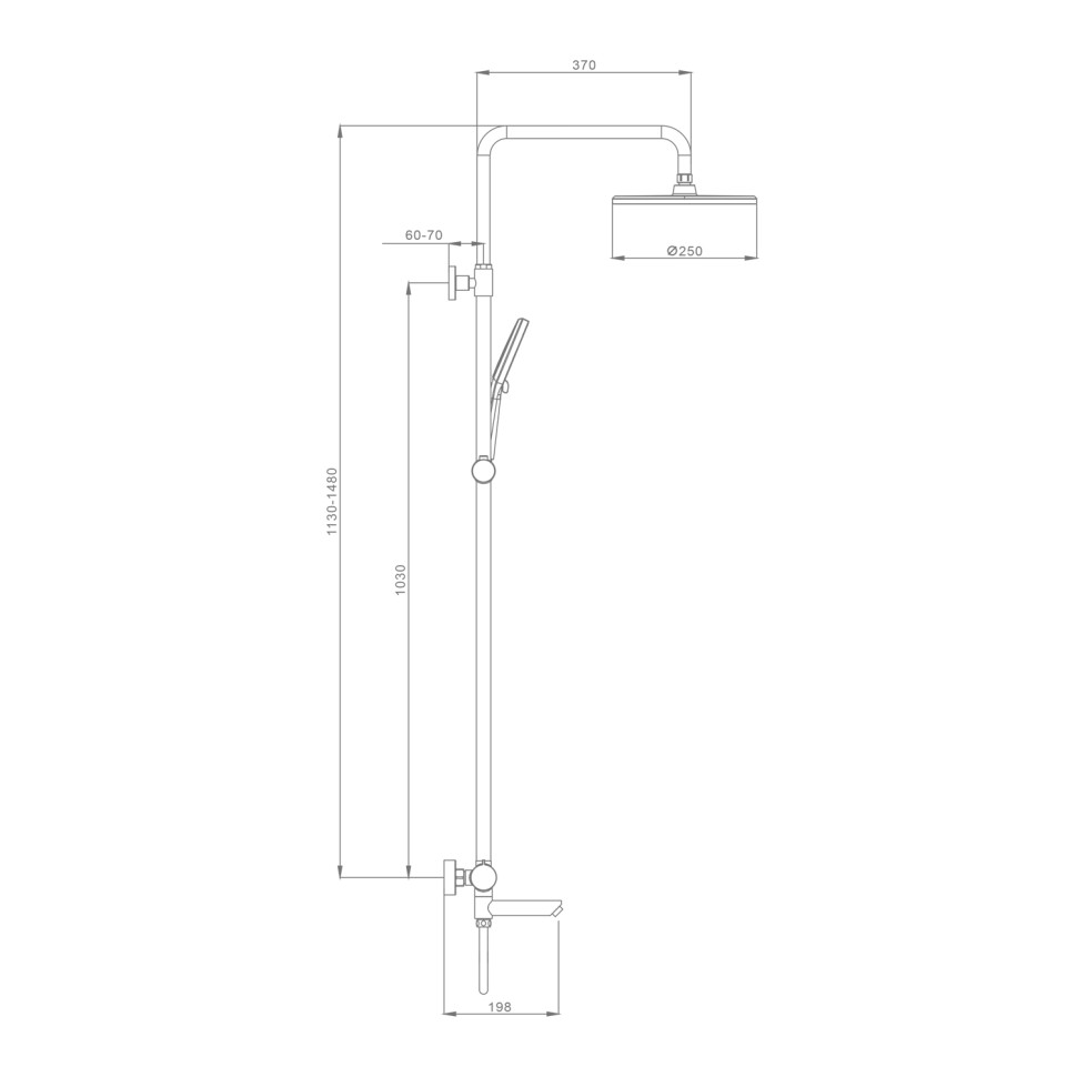 Душевая система Splenka для ванны и душа S223.24.05 Сатин