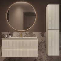 База под раковину Welle 1000 подвесная, 2 выкатных ящика soft-close, M.Beige