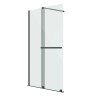 Душевая перегородка Niagara Nova NG-671-90BLACK (90х200) черный матовый,раздвижная,стекло прозрачное,1 место