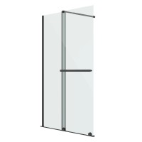 Душевая перегородка Niagara Nova NG-671-90BLACK (90х200) черный матовый,раздвижная,стекло прозрачное,1 место