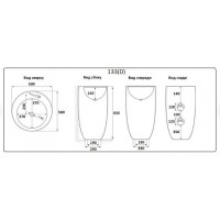 Раковина Ceramalux В133MВ, цвет черный