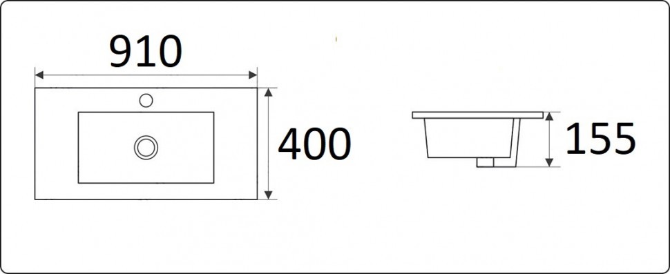 Умывальник CeramaLux 9393-90