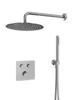 Душевая система скрытого монтажа для душа MILLEAU Tissage TERMO 2SBIT/801-CR на 2 потока (комплект с монтажным блоком), хром
