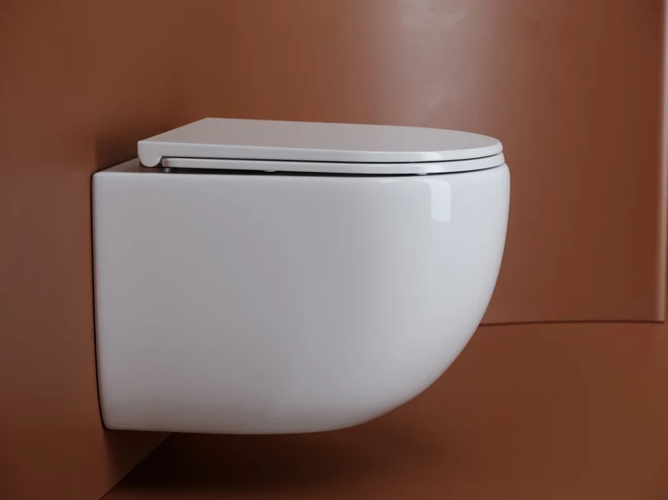 Подвесной унитаз UP безободковый, смыв торнадо CN4007