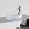 Умывальник чаша накладная круглая (цвет неон) Cristal 360x360x112мм
