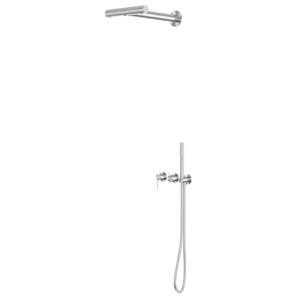 Душевая система ABBER Perfekte 316 AF8A18BST скрытого монтажа без излива, брашированная сталь