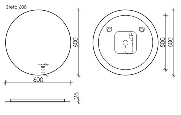 Зеркало для ванной комнаты SANCOS Sfera D600 c подсветкой , арт. SF600