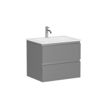 Тумба подвесная SANCOS Folk 590х445х500, c двумя ящиками оснащенными доводчиками, Ergraut soft, арт.FL60ES