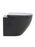 AQM2002MB Унитаз подвесной с сиденьем SoftClose, технология смыва Rimless, скрыт. крепеж. Черный мат