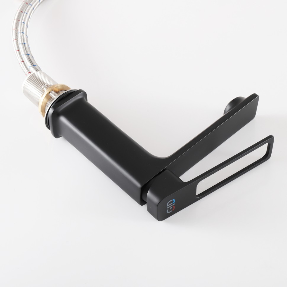 Смеситель для раковины Gid Niagara L057-BM-K L057BMK черный матовый