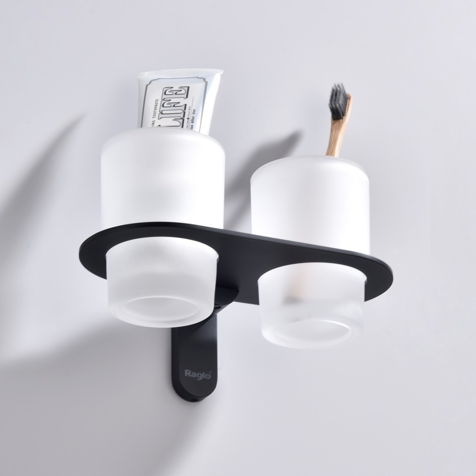 Держатель + 2 Стакана Raglo черный