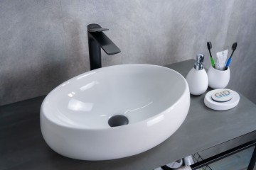 Раковина Gid N9030b 51115 накладная белая 48x34x15