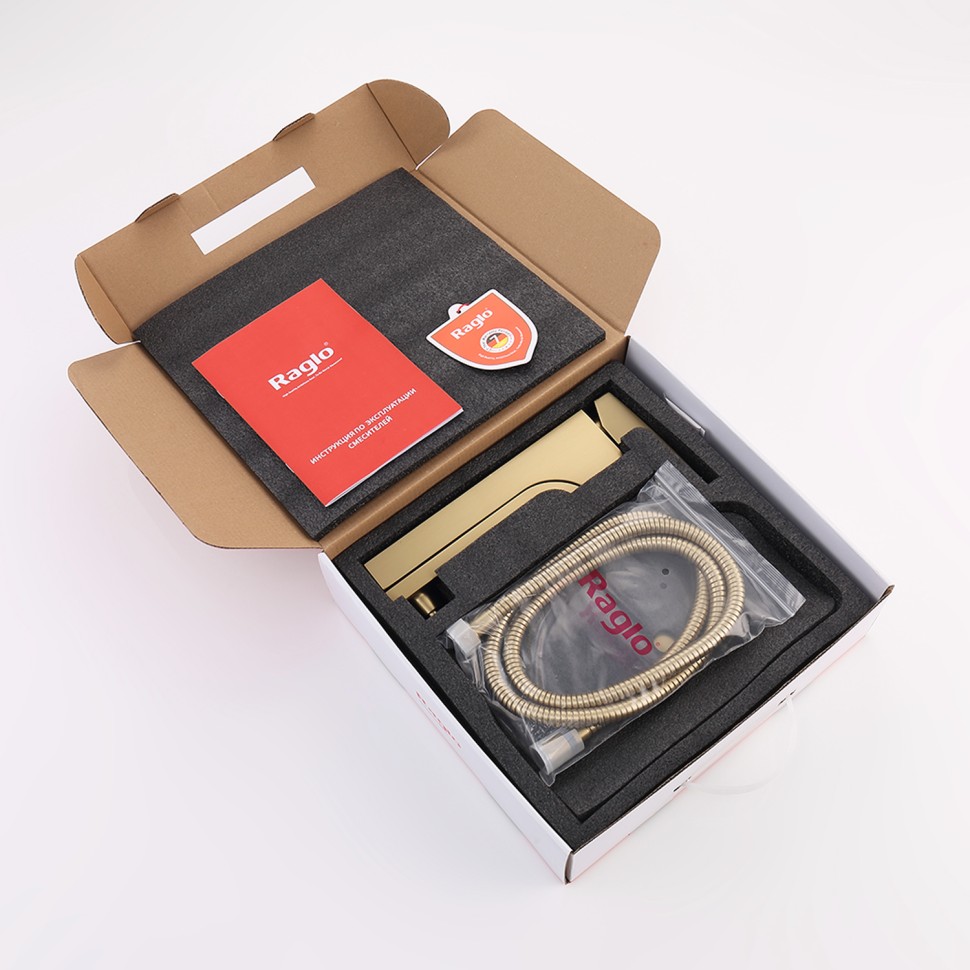 Смеситель Raglo для ванны и душа, золотой сатин