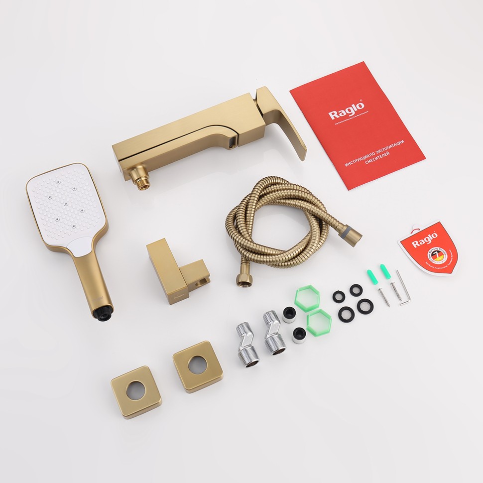 Смеситель Raglo для ванны и душа, золотой сатин