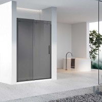 Душевая дверь Como-N VDS-4CN140CGB, 1400, черный, стекло тонированное