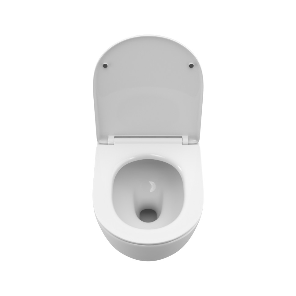 Унитаз подвесной безободковый с сиденьем и смывом TORNADO BelBagno UNO-TOR BB5177CH-TOR/SC