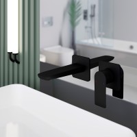 Смеситель для раковины VENTAS S скрытого монтажа, раздельный, черный матовый