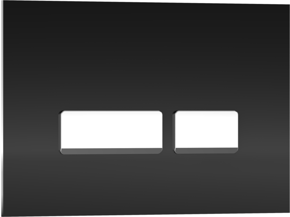 Комплект 2в1 IBERICA BLANCA инсталляция SILENCIO MINI, кнопка смыва CRYSTAL-R черный (IB.001M.2211)