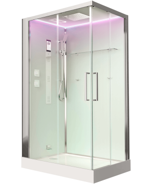 Timo Premium HELKA H-515R-T-CH/C душевая кабина (90*120*220), шт, стульчик прозрачный